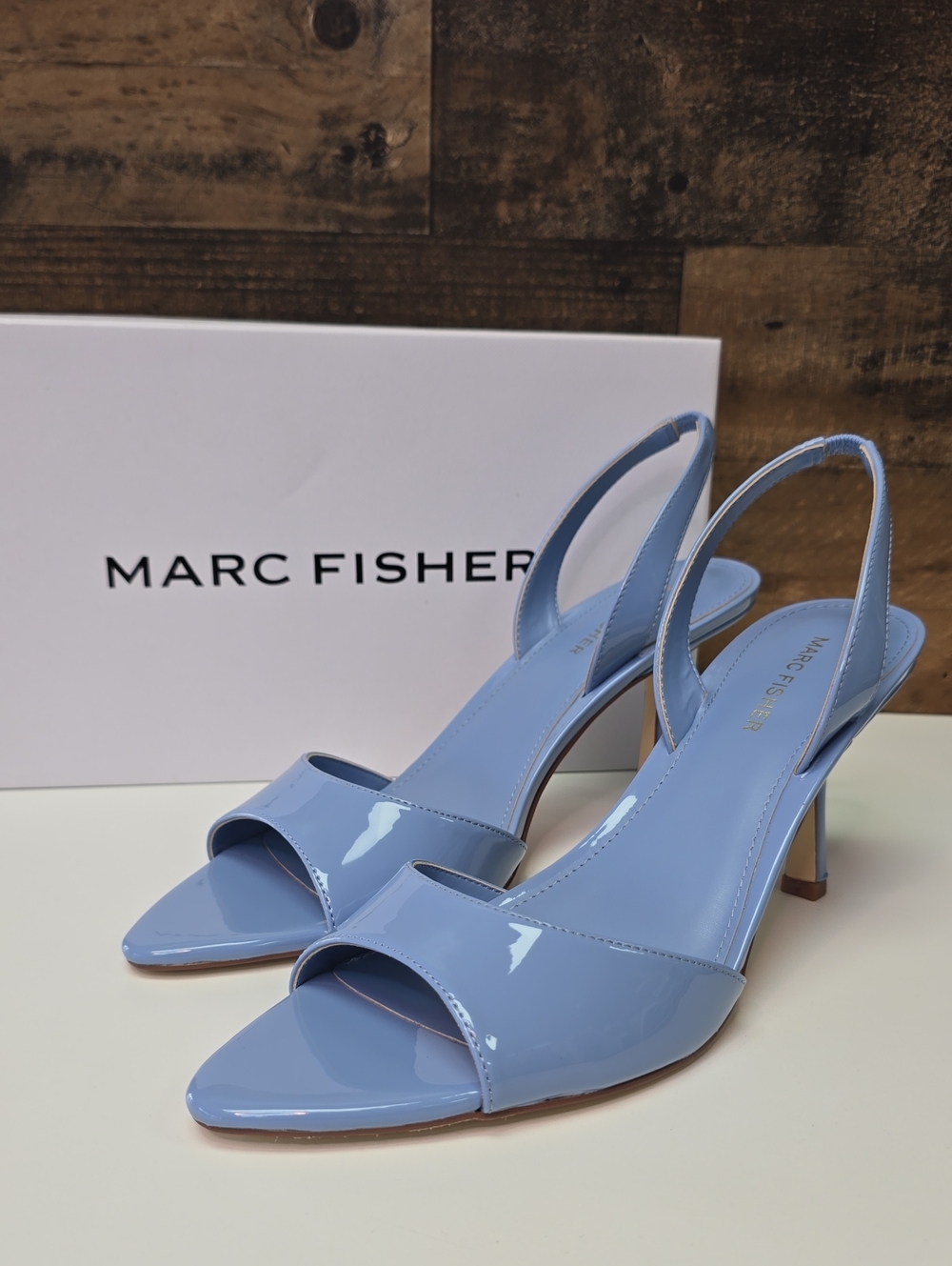 Marc Fisher Light Blue Patent Slingback Heels Size 11M
